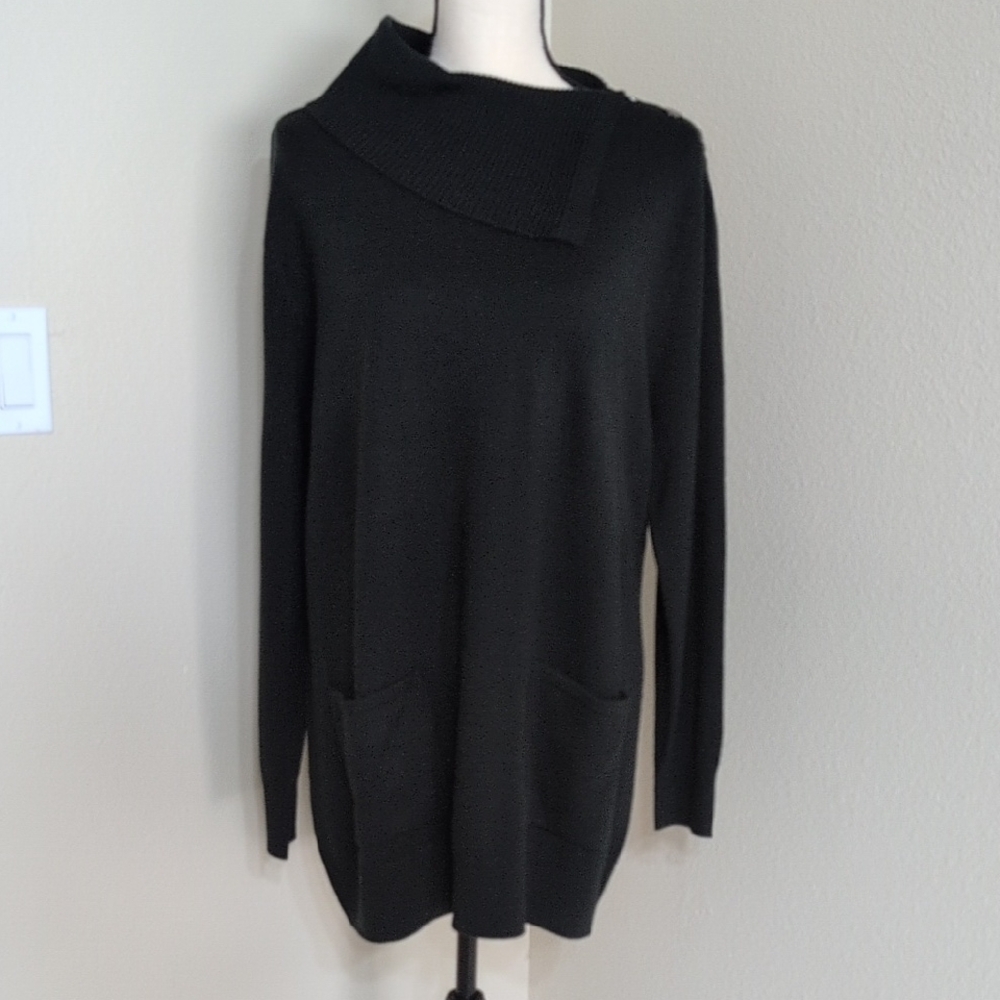 NWOT New York & Company Black Cowl Neck Sweater